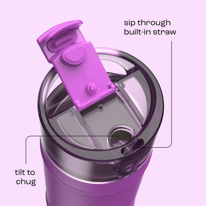 bubba 18 oz DualSip Insulated Stainless Steel Water Bottle - Mood Booster - US 1056