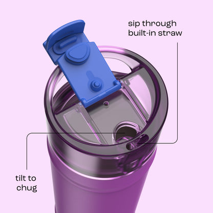 bubba 24 oz DualSip Insulated Stainless Steel Water Bottle - Mood Booster - US 2853