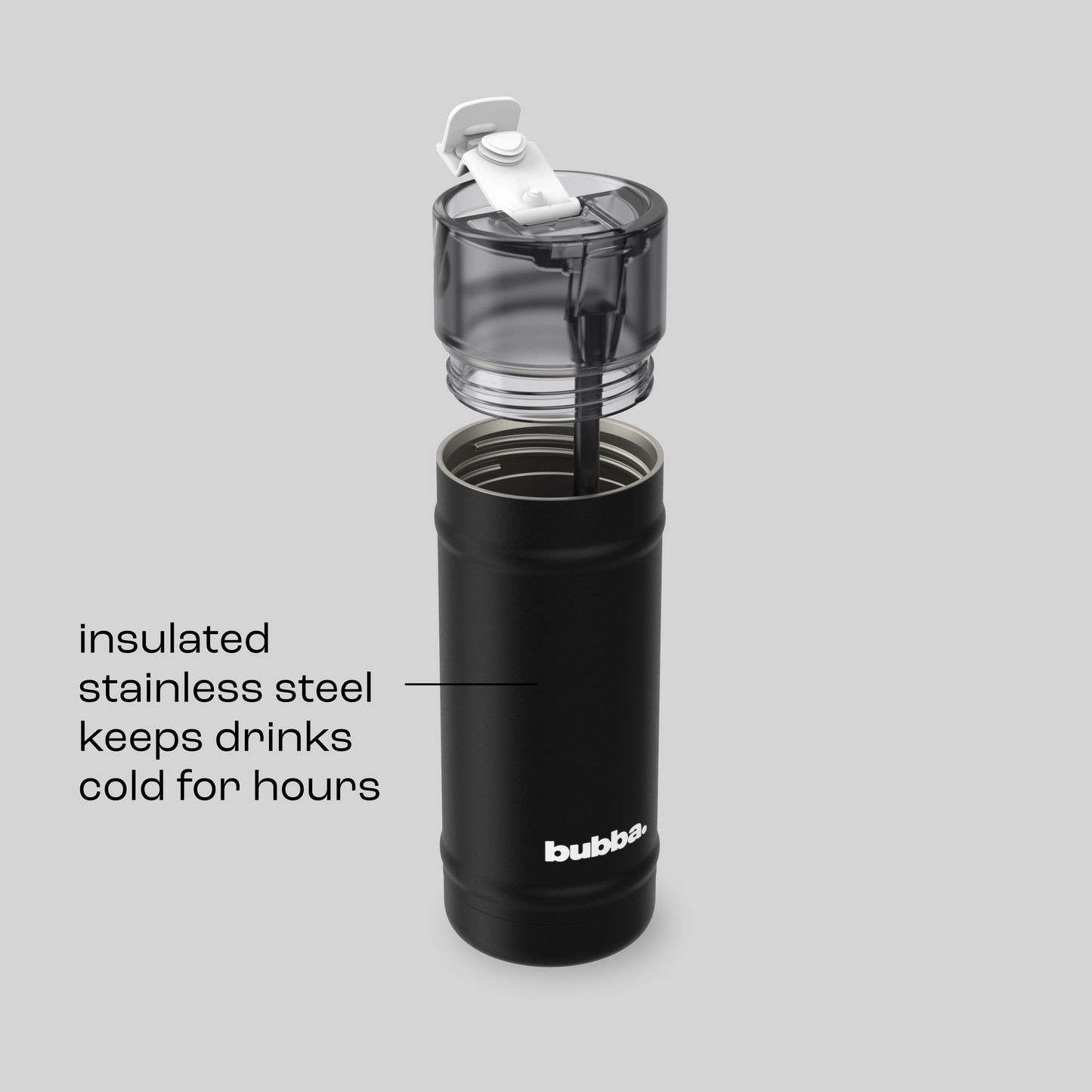 bubba 18 oz DualSip Insulated Stainless Steel Water Bottle -  Office Siren - US 4393