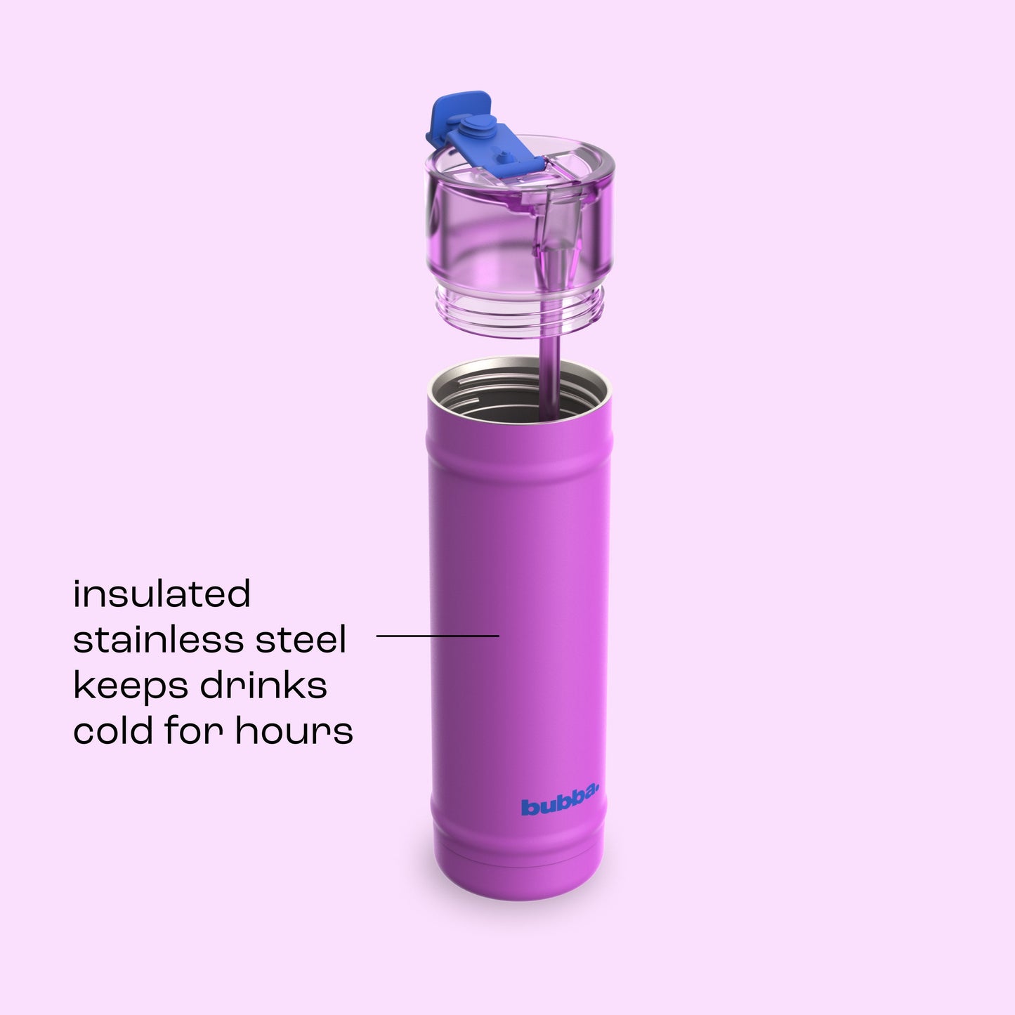 bubba 24 oz DualSip Insulated Stainless Steel Water Bottle - Mood Booster - US 2853