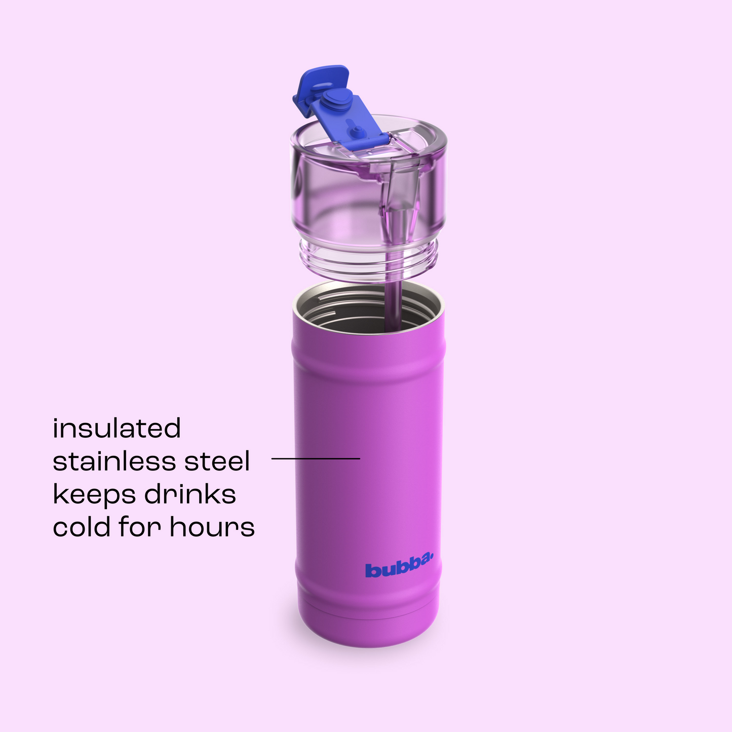 bubba 18 oz DualSip Insulated Stainless Steel Water Bottle - Mood Booster - US 1056